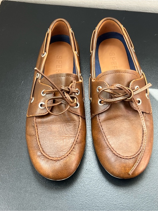 Sperry Shoes - Sperry Tan Leather Lace-Up Boat Shoes